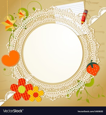 Vintage card with lace vector image