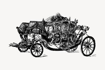 Vintage carriage clipart, vehicle illustration | Free Vector - rawpixel