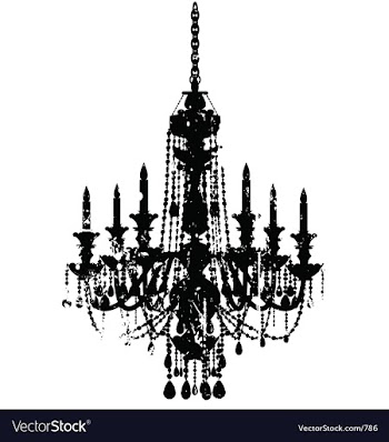 Vintage chandelier vector image