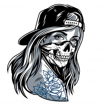 Vintage chicano gangster girl Free Vector