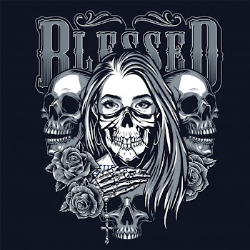 Vintage chicano tattoo monochrome template Free Vector