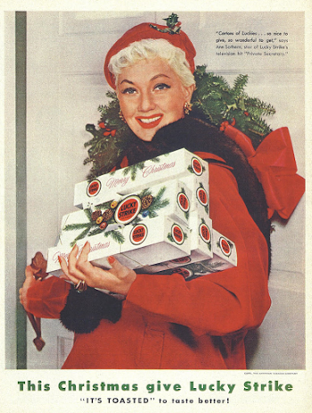 Vintage Christmas Ads Lucky Strikes | Blade Brand Edge