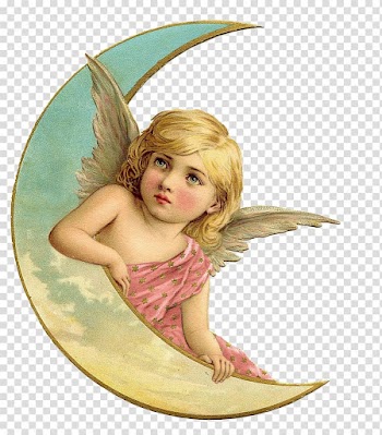Vintage Christmas Guardian angel Cherub, angel transparent background PNG clipart
