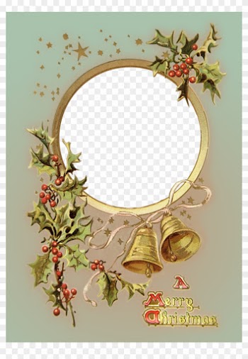 Vintage Christmas Postcard Photo Frame Border - Old Christmas Border Png