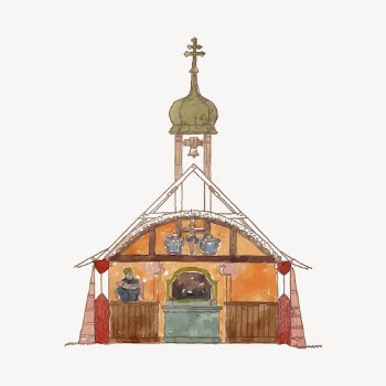 Vintage church sticker, religious illustration | Free Vector - rawpixel