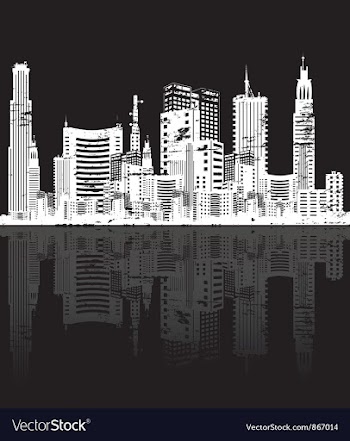 Vintage city background vector image