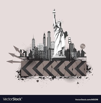 Vintage city background vector image