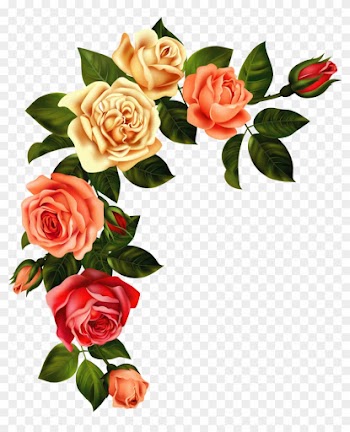 Vintage Clip Art - Boarder Border Flower Designs