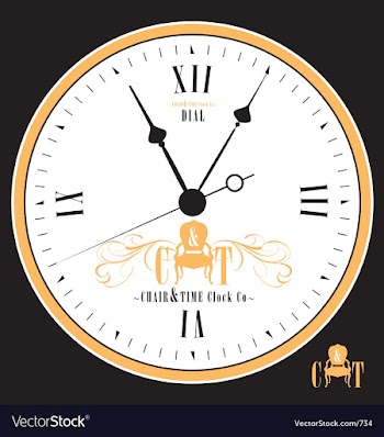 Vintage clock face vector image