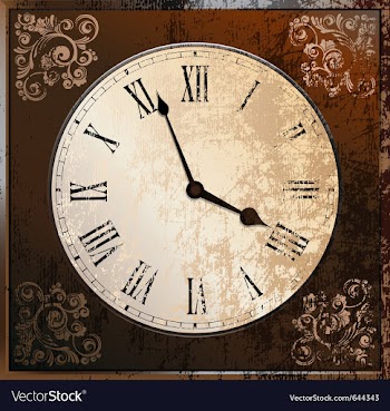Vintage clock vector image