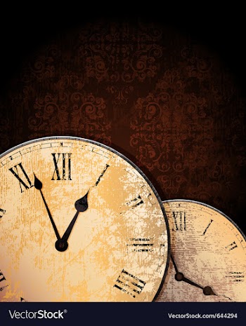 Vintage clocks vector image