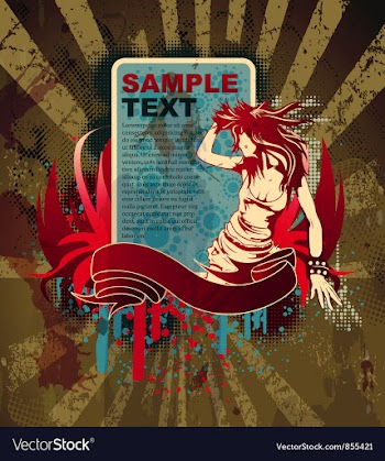 Vintage concert poster vector image