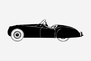 Vintage convertible car drawing, vehicle | Free Photo - rawpixel