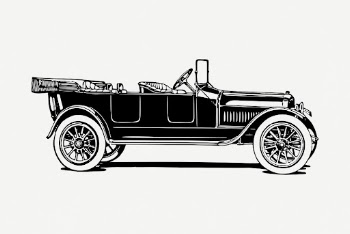 Vintage convertible car drawing, vehicle | Free PSD - rawpixel
