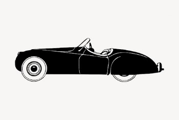Vintage convertible car drawing, vehicle | Free Vector - rawpixel