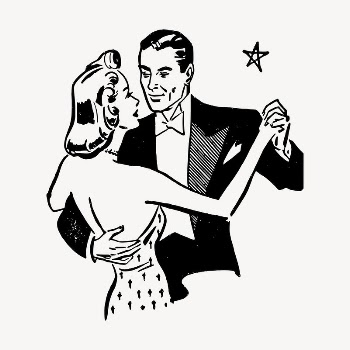 Vintage couple dancing clipart, people | Free Photo - rawpixel