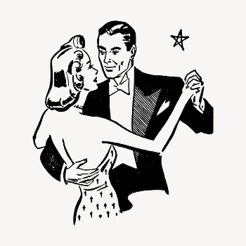 Vintage couple dancing clipart, people | Free Vector - rawpixel