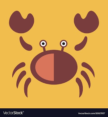 Vintage crab drawing seafood great for menu vector image