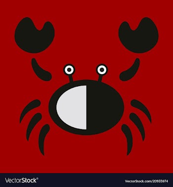 Vintage crab drawing seafood great for menu vector image