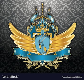 Vintage crest vector image