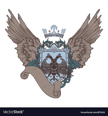 Vintage crest with scroll vector image