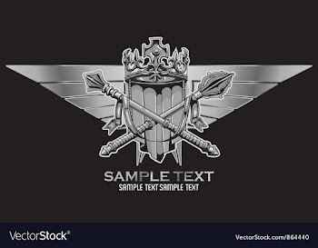 Vintage crest with wings vector image