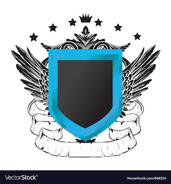 Vintage crest with wings vector image