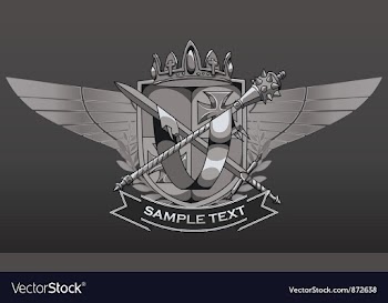 Vintage crest with wings vector image