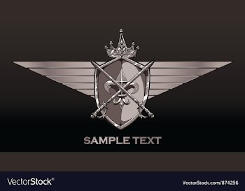 Vintage crest with wings vector image