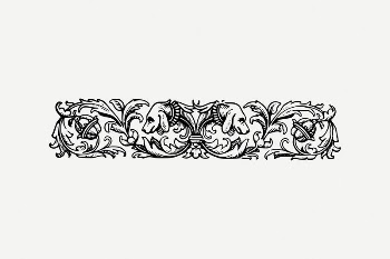 Vintage decorative collage element, black | Free PSD Illustration - rawpixel