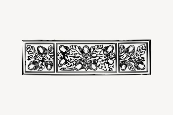 Vintage decorative collage element, black | Free Vector Illustration - rawpixel