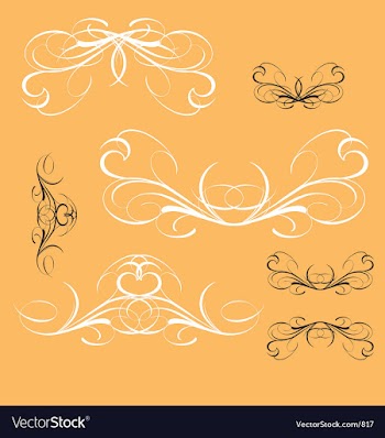 Vintage decorative elements vector image