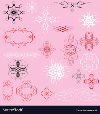 Vintage decorative elements vector image