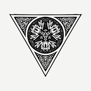 Vintage decorative triangle clipart illustration | Free PSD - rawpixel