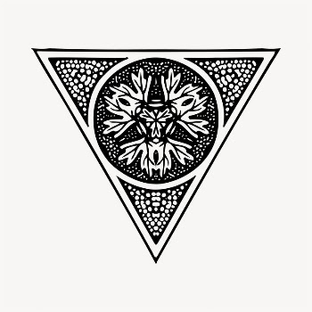 Vintage decorative triangle illustration clipart | Free Vector - rawpixel