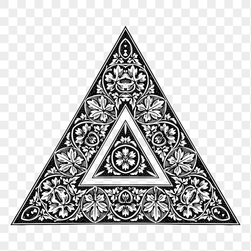 Vintage decorative triangle png sticker | Free PNG - rawpixel