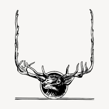 Vintage deer, animal frame clipart | Free Vector Illustration - rawpixel