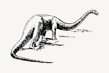 Vintage dinosaur drawing, extinct animal | Free Vector - rawpixel