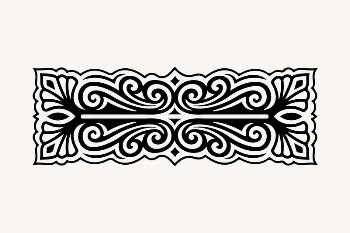 Vintage divider illustration clipart vector. | Free Vector - rawpixel