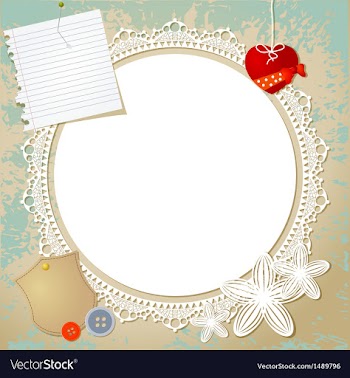 Vintage doily on the old grunge background vector image