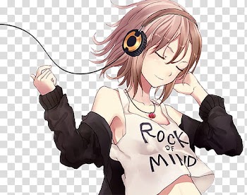 Vintage Dolls, female anime character listening music transparent background PNG clipart