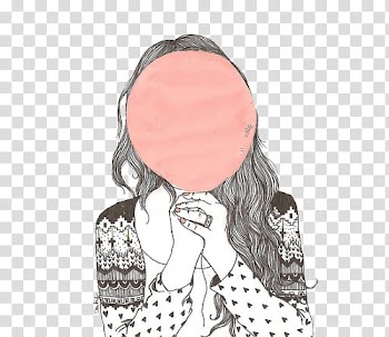 Vintage Dolls, woman holding balloon sketch transparent background PNG clipart