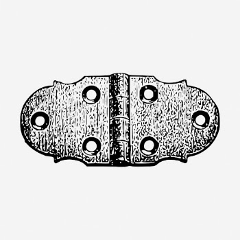 Vintage door hinge clipart, object | Free Vector - rawpixel
