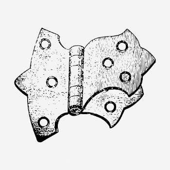 Vintage door hinge clipart, object | Free Vector - rawpixel