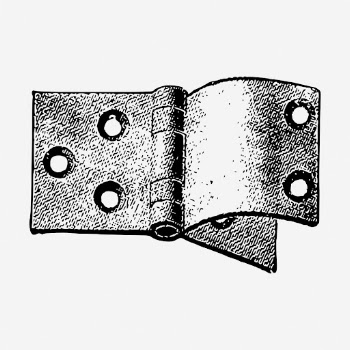 Vintage door hinge clipart, object | Free Vector - rawpixel