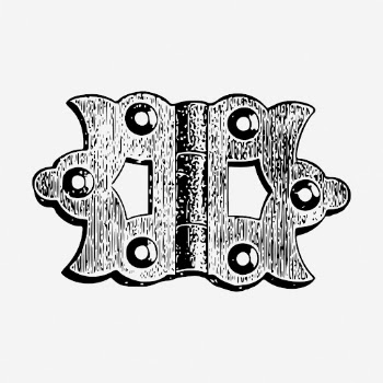 Vintage door hinge clipart, object | Free Vector - rawpixel
