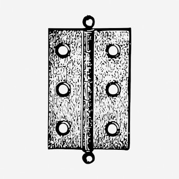 Vintage door hinge clipart, object | Free Vector - rawpixel