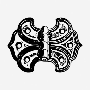 Vintage door hinge clipart, object | Free Vector - rawpixel