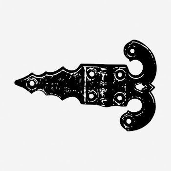 Vintage door hinge clipart, object | Free Vector - rawpixel