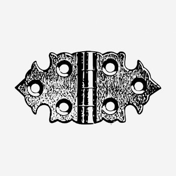Vintage door hinge drawing, object | Free Photo - rawpixel